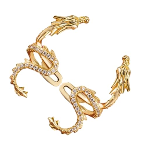 Ipetboom Dragon ohrringe Ohrclips Ohrschmuck Funkelnde Zirkonia Nicht Durchbohrt Leichte Ohrklemmen Damen Schmuck Für Alltag Und Festtage von Ipetboom