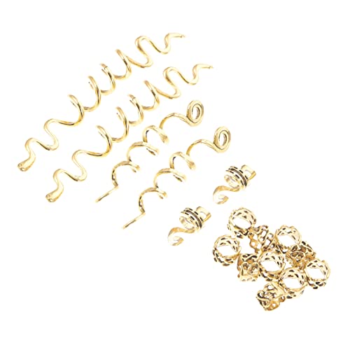 Ipetboom Dreadlocks Accessoires Spiral Dreadlock Ringe Und Manschetten Für Frauen Metall Haarklammern Für Zöpfe Und Frisuren Für Kreative Styles von Ipetboom