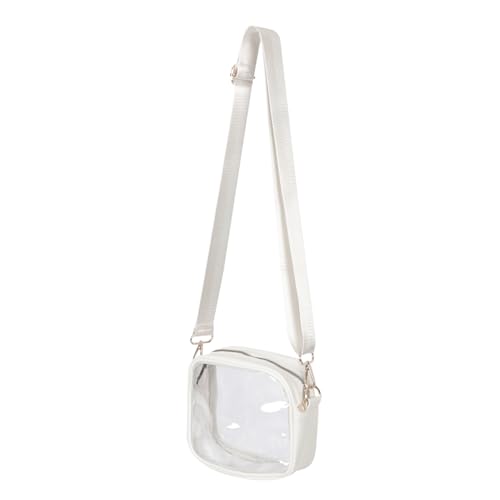 Ipetboom Durchsichtige Umhängetasche Transparente Gürteltasche Kleine Schultertasche Aus PVC Mit Abnehmbarem Design Und Verstellbarem Gurt Für Einfaches Tragen Und Aufbewahren von Ipetboom