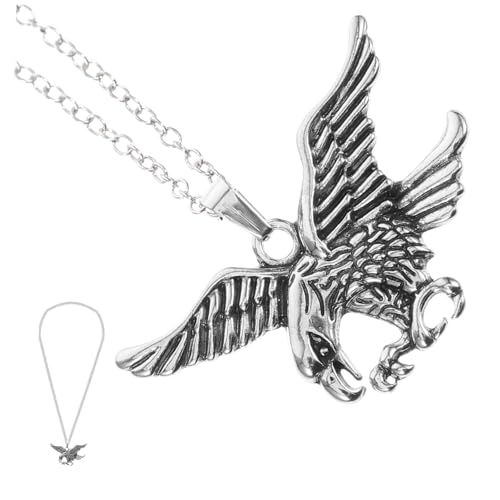 Ipetboom Eagle Anhänger Kette Herren Schmuck Metall Halskette Vintage Eagle Pendant Leicht Langlebig nicht Verblassend Modisch für Alltag Geburtstag von Ipetboom