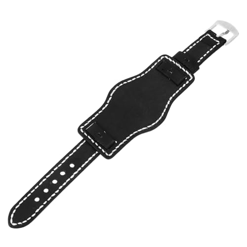 Ipetboom Echtes Uhrenarmband Schwarz mit Allergieschutz Komfortable Ersatzarmband für Herren Damen Stilvolles Langlebiges Modearmband Passend für Klassische und Smartwatches von Ipetboom