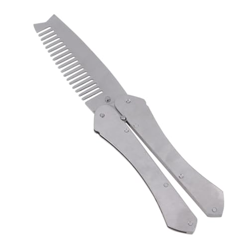 Ipetboom Edelstahl Bartkamm für Männer Antistatisch Robust und Hautschonend Präzise Bart Schnurrbartpflege Leicht und Tragbar für Zuhause und Barbersalon von Ipetboom