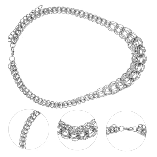 Ipetboom Edelstahl Halskette Kurz Unisex Chunky Kette Robust Modisch Punk Schmuck für Schlüsselbein Geeignet für Party Festival von Ipetboom