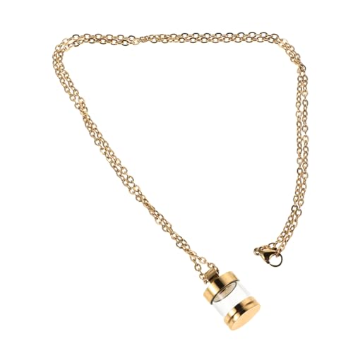 Ipetboom Edelstahl Urnen Halskette Unisex mit Transparentem Glas Anhänger Öffnbarer Urnenanhänger Langlebige Schmuckkette für Männer und Frauen Robustes Erinnerungsschmuck von Ipetboom