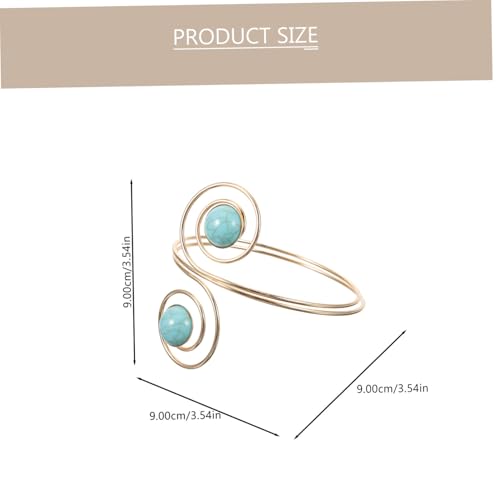 Ipetboom Einstellbare Arm Manschette Oberarmreif Armband Damen Goldfarbene Spiral Armlet Charm Cuff Schmuck Für Frauen Mädchen Komfortabel Und Vielseitig Für Hochzeit Geburtstag von Ipetboom