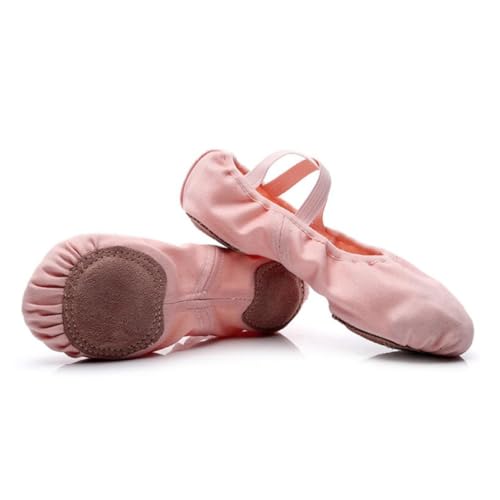 Ipetboom Elastische Ballettschuhe für Erwachsene mit Atmungsaktivem Material rutschfeste Lederhalbsohle Leichte Gymnastikschläppchen für Yoga Tanz und Ballett Hautfarben von Ipetboom