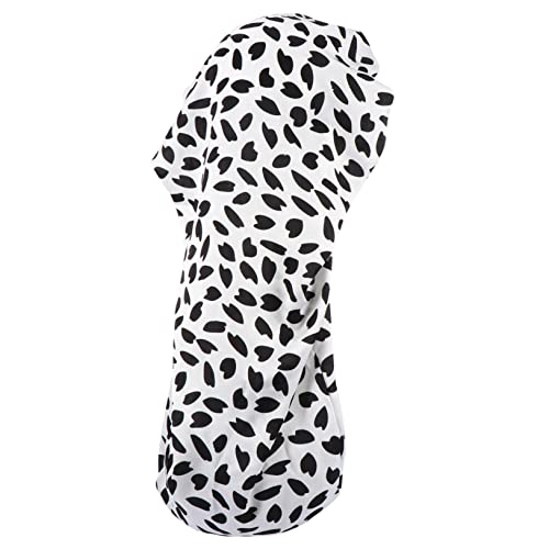 Ipetboom Extra Langer Satin Schlafhaube Für Frauen Druckmuster Haarschutz Elastischer Bund Atmungsaktiv Und Bequem Für Lange Haare Schlafen von Ipetboom