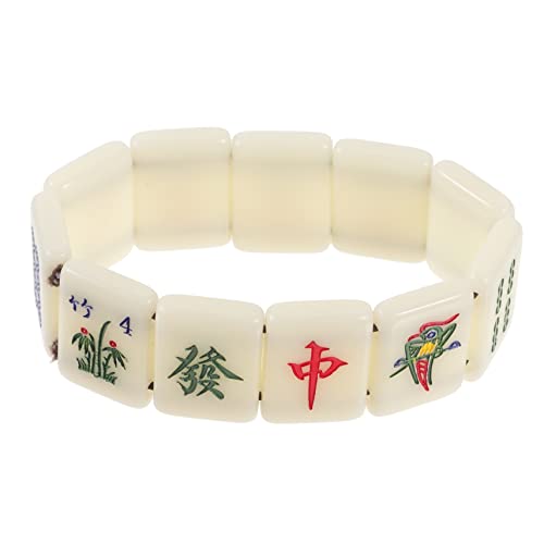 Ipetboom Mahjong-armband Für Frauen Und Männer Kreatives Elastisches Handgelenkarmband Paararmbänder Als Valentinstag- Langlebiges Kunststoffdesign Für Besondere Anlässe von Ipetboom