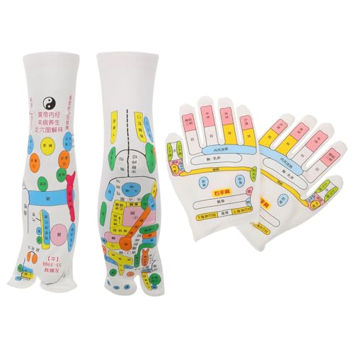 Ipetboom Elastisches Massagehandschuh-socken-set Für Senioren Akupressur-reflexzonenmassage-werkzeuge Für Hand Und Fuß Bequemes Stoffmaterial Lehrer Männer Kollegen Väter Familie von Ipetboom