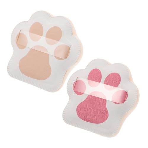 Ipetboom 2stücke Kosmetik Puderquaste in Katzenpfotenform Make-up Kissen Gesichtsquaste Für Puder Und Foundation Puff Pad Zum Verblenden von Ipetboom