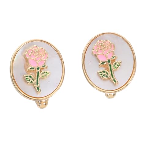 Ipetboom Elegante Damen Manschettenknöpfe Rosendesign Runde Cufflinks Klassische Schmuckknöpfe für Hemdärmel Stilvolle Accessoires für Anzug und Festliche Anlässe Langlebig und Glänzend von Ipetboom