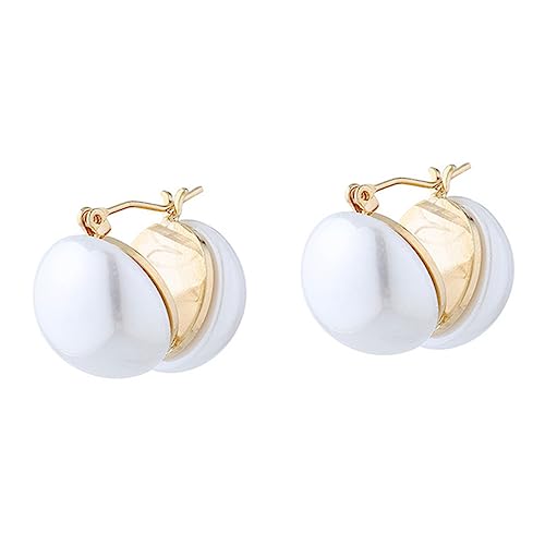 Ipetboom Elegante Perlen Ohrstecker Damen Leichtes Design Ohrschmuck Modisch Stilvoll Weiblich Vielseitig Kombinierbar für Alltag und Party von Ipetboom