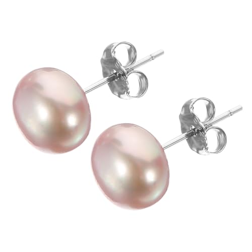 Ipetboom Elegante Perlen Ohrstecker Damen Süßwasserperlen Sterling Silber Post Ohrringe Leicht Komfortabel Vielseitig für Alltag Party Geschenk von Ipetboom
