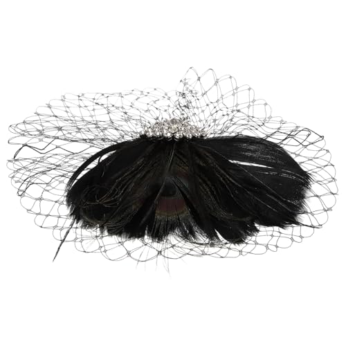 Ipetboom Eleganter Fascinator Haarklip mit Federn für Frauen Hochzeiten Teepartys Besondere Anlässe Stilvolles Haaraccessoire für Bräute Festlichkeiten von Ipetboom