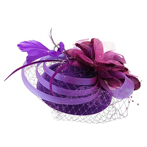 Ipetboom Eleganter Fascinator Haarreif für Damen Vintage Hochzeitskopfschmuck mit Tüll Bequemes Accessoire für Tea Party Brautjungfern Festliche Anlässe von Ipetboom