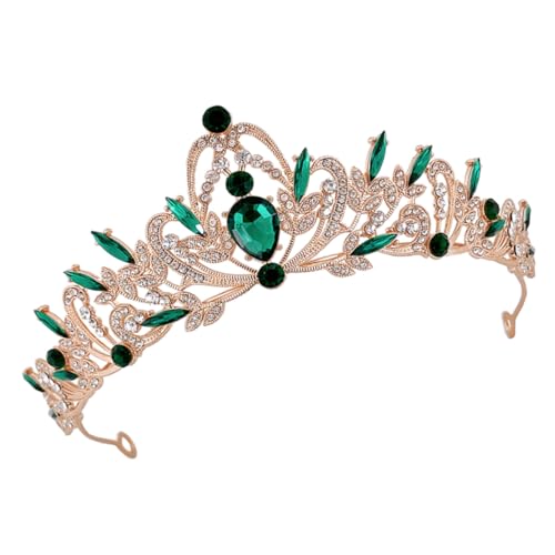 Ipetboom Eleganter Hochzeit Kopfschmuck Damen Haarschmuck mit Strasssteinen Retro Design Braut Tiara Party Haarschmuck für Frauen und Mädchen von Ipetboom