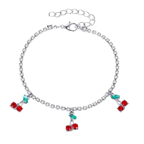 Ipetboom Elegantes Fußkettchen Damen mit Frucht Anhänger Modisches Obst Design Langlebige Kette Geeignet für Strand Alltag und Partys Stilvolles Boho Schmuckaccessoire für Frauen und von Ipetboom