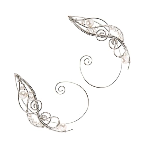 Ipetboom Elf Ohrclips Vintage Stil Handgefertigt Delikate Ohrschmuck für Erwachsene Festival Cosplay Alltag Charmanter Look von Ipetboom