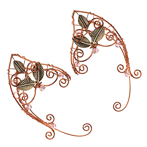 Ipetboom Elfenohren Ohrclips aus Legierung nicht Durchbohrt Modisches Accessoire für Damen und Mädchen Handgefertigte Elfen Ohrmanschetten für Fasching Cosplay und Alltag von Ipetboom