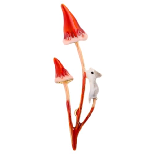 Ipetboom Emaille Brosche Kaninchen und Pilz Muster Langlebige Dekorative Anstecknadel für Kleidung Hüte Rucksäcke Vielseitiger Geburtstagsschmuck Modisches Accessoire für Damen und Herren von Ipetboom