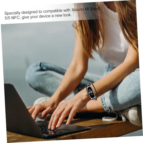 Ipetboom Ersatzarmband Metall Perlen Retro Stil Kompatibel mit Mi Band Langlebiges Modisches Armband für Damen und Herren Komfortabel und Sicher für Alltag und Meetings von Ipetboom