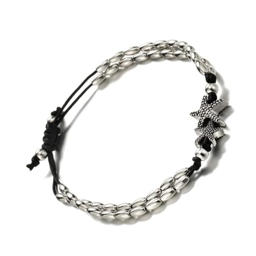 Ipetboom Ethnisches Retro Fußkettchen Damen mit Anhänger Leichte Fußkette Schmuck für Strand Yoga und Alltag Verstellbare Knöchelkette Passend zu Kleid und Rock von Ipetboom