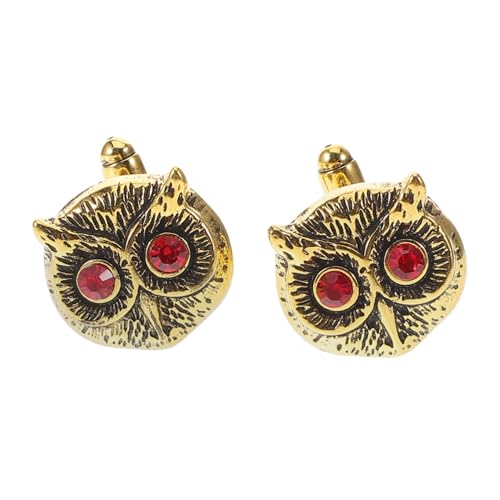 Ipetboom Eulen Manschettenknöpfe aus Robustem Legierungsmetall Modische Business Hemd Cufflinks für Herren Stilvolle French Cuff Sleeve Links Vielseitig für Formelle Anlässe und von Ipetboom