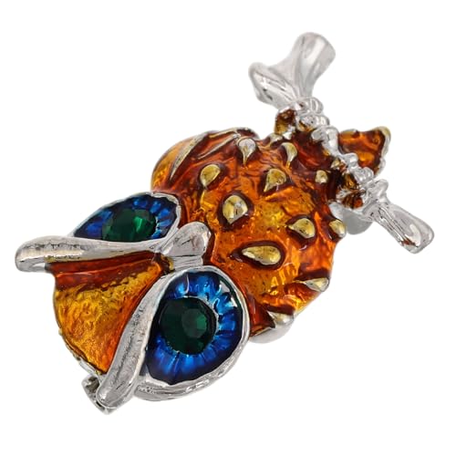 Ipetboom Eulenbrosche aus Langlebiger Zinklegierung Einzigartiges Tier design Vielseitige Anstecknadel für Kleidung Jacken Schals und Taschen Stilvolle Brosche für Damen und Herren von Ipetboom