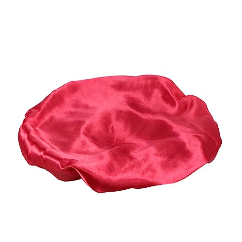 Ipetboom Extra Große Satin Schlafhaube Für Elastische Haube Weinrot Chemotherapeutische Mütze Für Damen Atmungsaktiv Und Bequem Schützt Vor Feuchtigkeit von Ipetboom