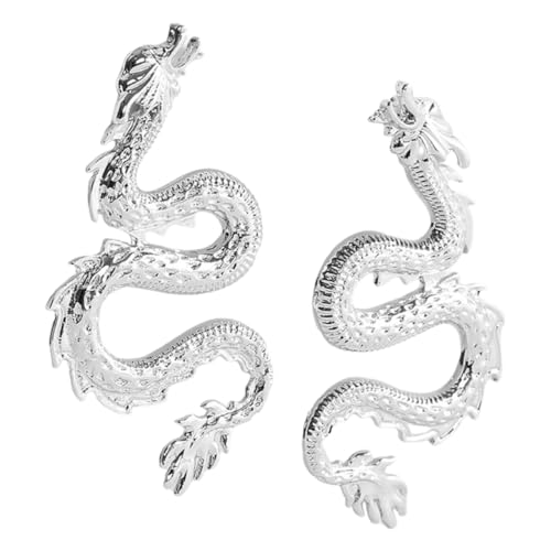 Ipetboom Drachen Ohrringe Für Frauen Baumelnd Chinesischer Stil Zinklegierung Mode Ohrhänger Selbstvertrauen Stärke Anlässe Alltag Mädchen Teenager von Ipetboom