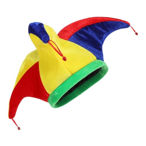 Ipetboom Clown-hut Mit Für Und Halloween Lustige Kostüm Für Erwachsene Bunte Clown-kopfbedeckung Für Partys Und Aufführungen von Ipetboom