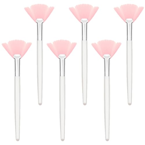 Ipetboom 6stücke Gesichtspinsel Mit Langem Griff Für Gesichtsbehandlungen Fächer-make-up-pinsel Für Foundation Und Puder Textmarker-pinsel Für Make-up-anwendung Make-up-pinsel Frauen Puderp von Ipetboom