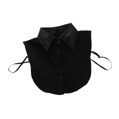 Ipetboom Falscher Kragen Für Damenpullover Abnehmbarer Faux-kragen Aus Pu Teilweiser Blusenkragen Für Winter-outfits Passt Zu Shirts Und Kleidern Einfach Anzubringen von Ipetboom