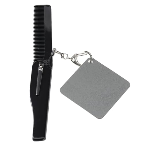 Ipetboom Klappkamm Für Männer Faltbarer Reise-taschenkamm Bartkamm Mit Feinen Zähnen Tragbarer Kamm Mit Schlüsselanhänger-design Praktisch Für Unterwegs von Ipetboom