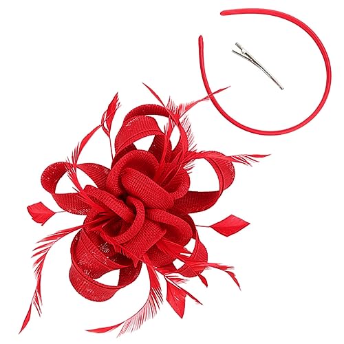 Ipetboom Fascinator Haarreif Mit Federn Für Hochzeiten Und Tea-partys Damen-stirnband Vintage Look Leicht Und Angenehm Zu Tragen Accessoire Für Festliche Anlässe von Ipetboom