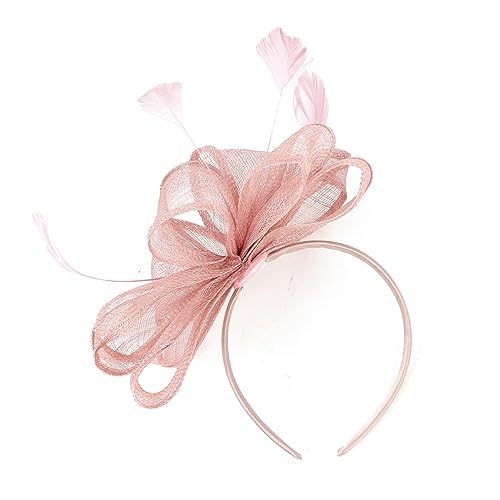 Ipetboom Derby-Stirnband Pillbox-Hut-Stirnband Derby-Mützen für Damen 2022 Tea-Party-Hüte für Damen Stirnband für die Teeparty Derby-Fascinator Hochzeitskleid Kopfbedeckung Gaze reisen von Ipetboom