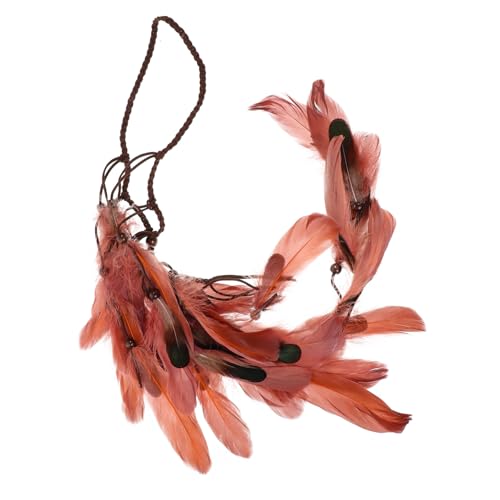 Ipetboom Feder Stirnband Boho-Haarreifen Haarband mit Stammes-Haarbänder -Haarband Böhmische Haaraccessoires urlaub the holiday trip Weben Kopf Kette Requisiten Kleidung Damen Haarschmuck von Ipetboom