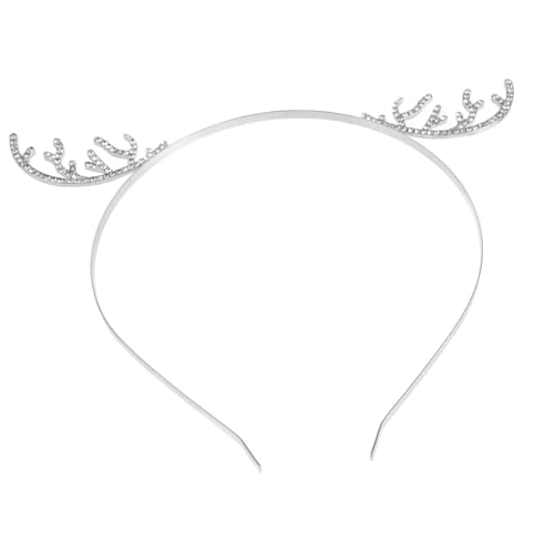 Ipetboom Festliches Geweih Haarband mit Strasssteinen für Weihnachten Robustes Stirnband Niedlichen Rentierhörnern für Partys und von Ipetboom