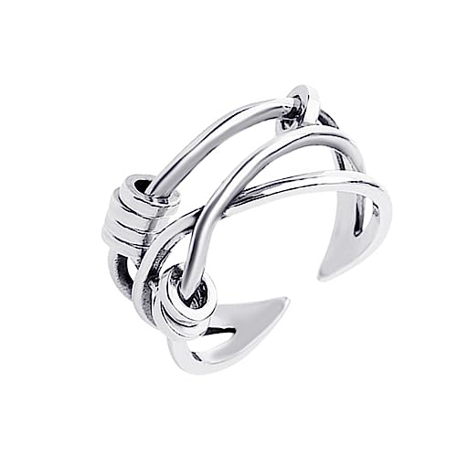 Ipetboom Drehbarer Fidget Ring Mit Perlen Anti- Ring Für Frauen Unregelmäßiger Öffnungsring von Ipetboom