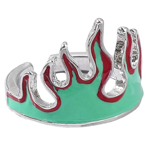 Ipetboom Flammenring Offener Verstellbarer Ring für Damen und Herren Kreativer Fingerring Schmuck Einzigartiges für Outfits von Ipetboom