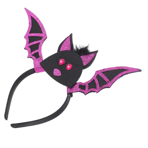 Ipetboom Fledermaus Stirnband Abschlussball Requisiten Stirnband der Teufelsfledermaus halloween halloween mitgebsel haarschmuck Fledermaus Kopfbedeckung Halloween-Haarreifen von Ipetboom