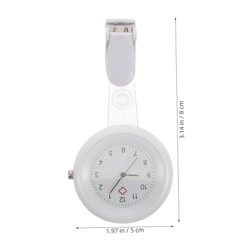 Ipetboom Formular Arzthelferin Brosche Taschenuhr Achte Auf Krankenpflegeschüler Medizinische Armbanduhren Für Krankenschwestern Quarzkrankenschwester Uhr Arzt-Clip-Uhr Plastik Weiß von Ipetboom