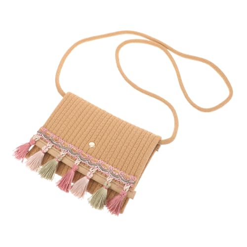 Ipetboom Fransen Crossbody Tasche Damen Ethno design Schultertasche mit Quasten Mittelgroß Tragbar für Alltag und Reisen Stilvolle Umhängetasche für Handy Schlüssel Kleine Essentials von Ipetboom