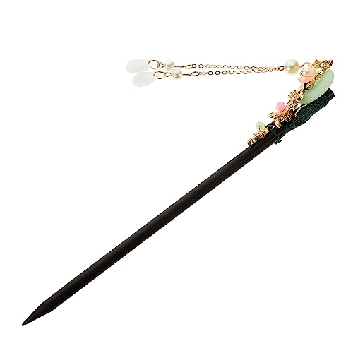 Ipetboom Chinesischer Haarstab Aus Holz Und Jade Für Damen Dekoratives Haarstäbchen Zum Hochstecken Für Verschiedene Frisuren Praktisches Haarknotenhalter von Ipetboom