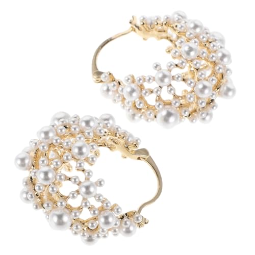 Ipetboom Ohrringe Mit Perle Und Geometrischer Form Für Damen Leichte Französische Hakenohrringe Im Vintage-stil Ausgehöhlte Struktur Exquisites Handwerk Für Partys Und Alltag von Ipetboom