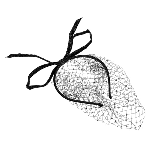 Ipetboom Fascinator Haarband Mit Schleier Vintage Haarschmuck Für Hochzeiten Tea Parties Und Festliche Anlässe Elegant Weich Und Bequem Mesh Headdress Für Damen von Ipetboom