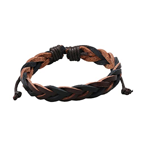 Ipetboom Geflochtenes Lederarmband Herren Mehrlagig Verstellbar Robust Langlebig Stilvolles Armband Herren für Geburtstag Vatertag von Ipetboom
