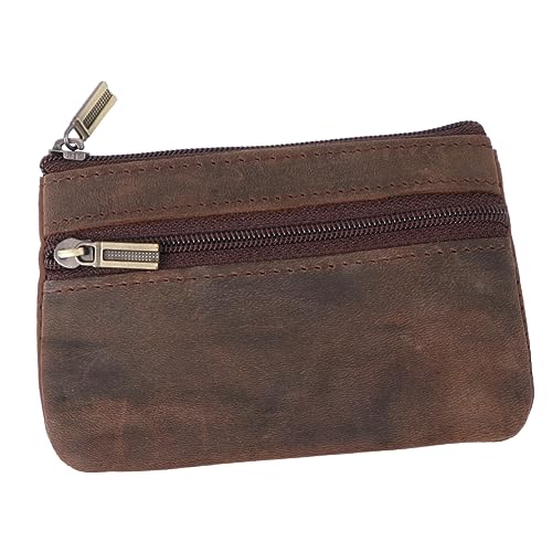 Ipetboom Geldbörse Schlüsseletui Mini Reißverschluss Geldbörsen Brieftaschen Geldbörse mit Kartenfächern Zubehör schlank Geldbeutel Retro-Brieftasche tragbare Geldbörse von Ipetboom