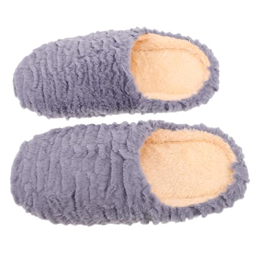 Ipetboom Geräuschlose Rutschfeste Hausschuhe mit Weicher Ergonomischer Sohle und Warmem Innenfutter Unisex Indoor Slippers für Damen und Herren Geeignet für Holzböden von Ipetboom