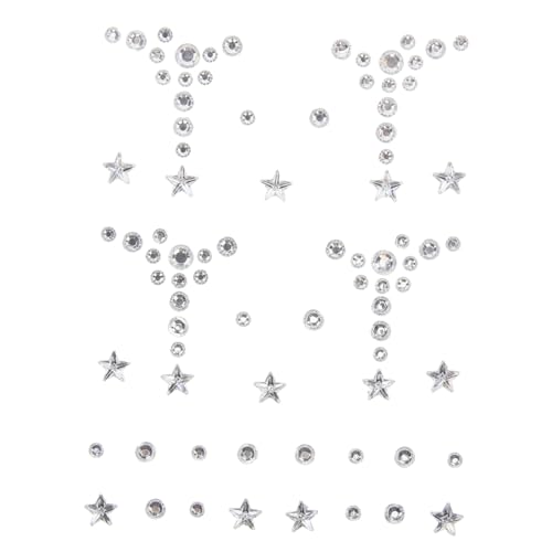Ipetboom 1blatt Kreative Gesichtsschmuck Aufkleber Selbstklebende Glitzersteine Für Augen Und Haut Perlen Und Juwelen Für Make-up-dekoration Für Partys Und Festivals von Ipetboom